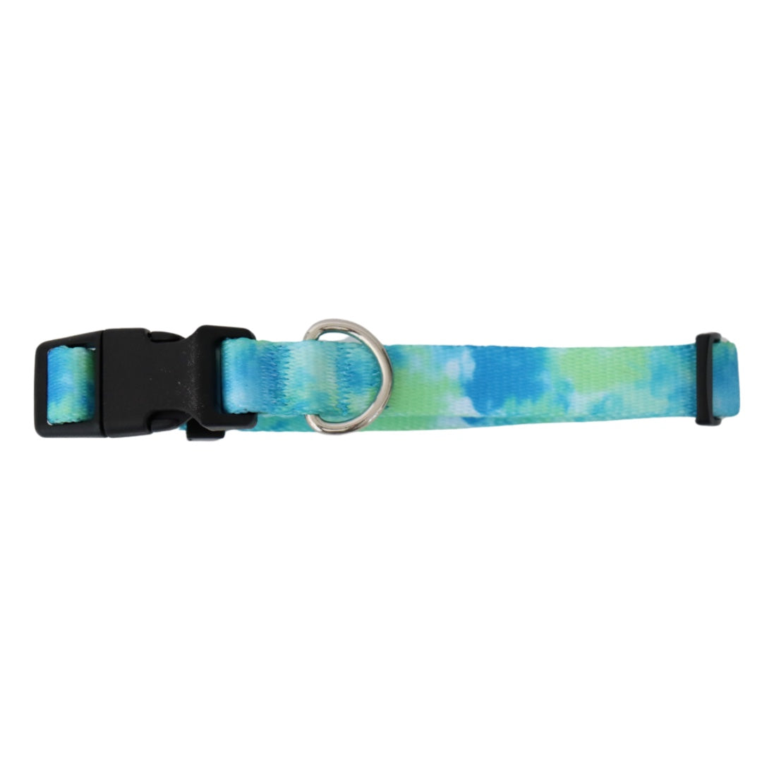 LIME AND BLUE TIE DYE - EXTRA SMALL COLLAR