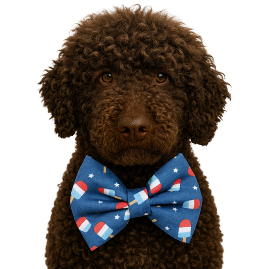 RWB ICE CREAM POPS- DAPPER DEXTER DOG BOW TIE