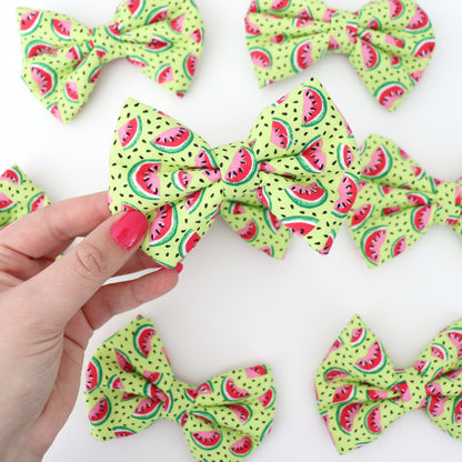 GREEN WATERMELON- DAPPER DEXTER DOG BOW TIE