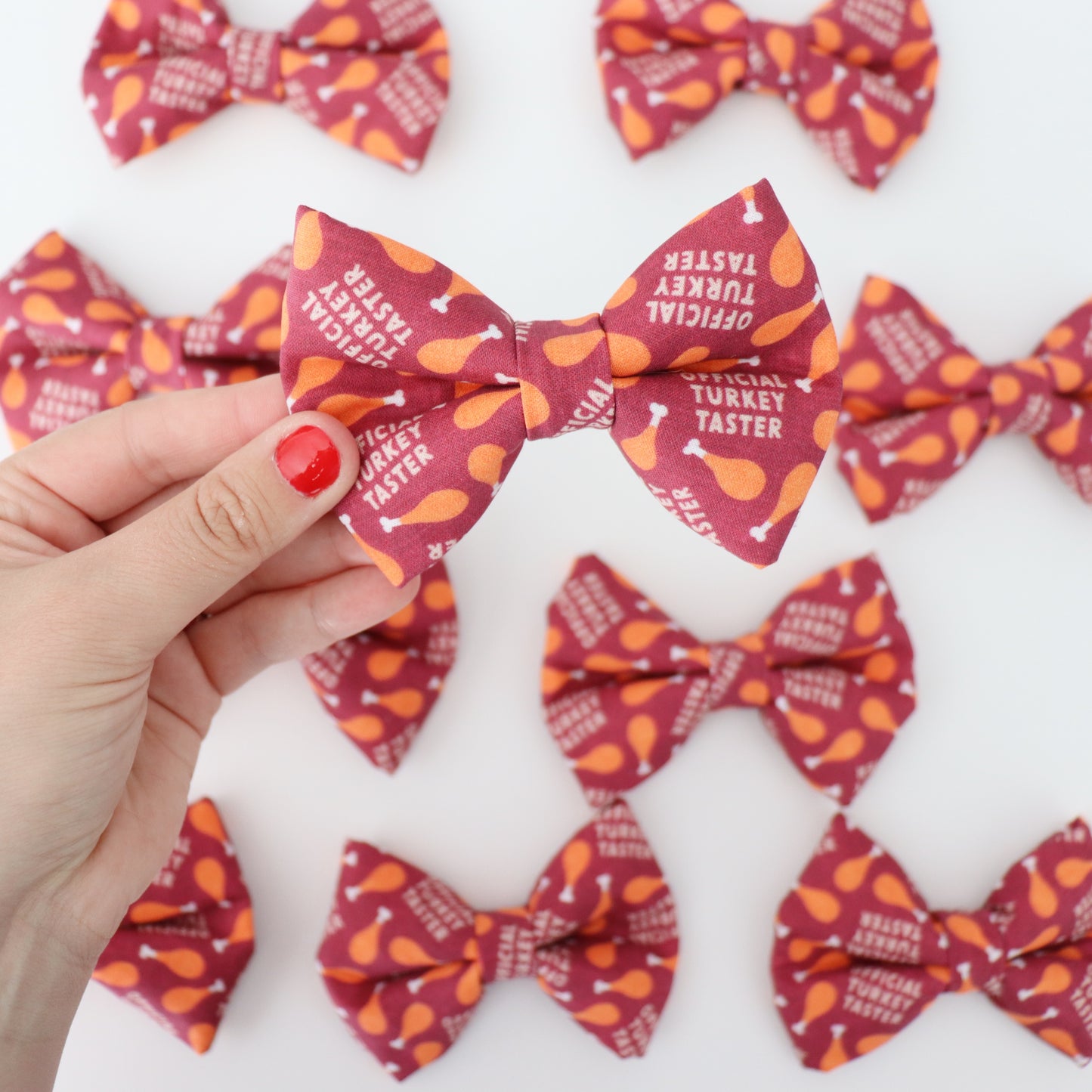 20 FALL/THANKSGIVING ELASTIC BOW TIES (WHOLESALE)