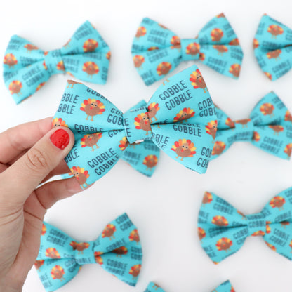 20 FALL/THANKSGIVING ELASTIC BOW TIES (WHOLESALE)