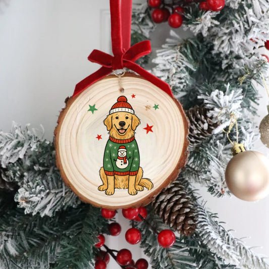 GOLDEN WITH SWEATER ORNAMENT