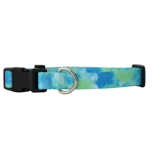 LIME AND BLUE TIE DYE - EXTRA SMALL COLLAR