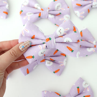 LAVENDER BUNNY- DAPPER DEXTER DOG BOW TIE