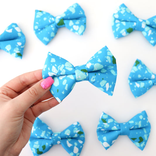 BLUE TERRAZZO - DOG BOW TIE BY DAPPER DEXTER