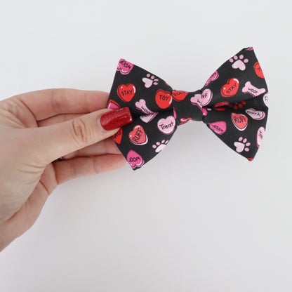 DOG THEMED CONVERSATION HEARTS - DOG BOW TIE BY DAPPER DEXTER