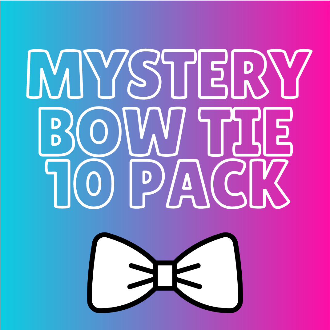 MYSTERY 10 PACK OF (ELASTIC) BOW TIES