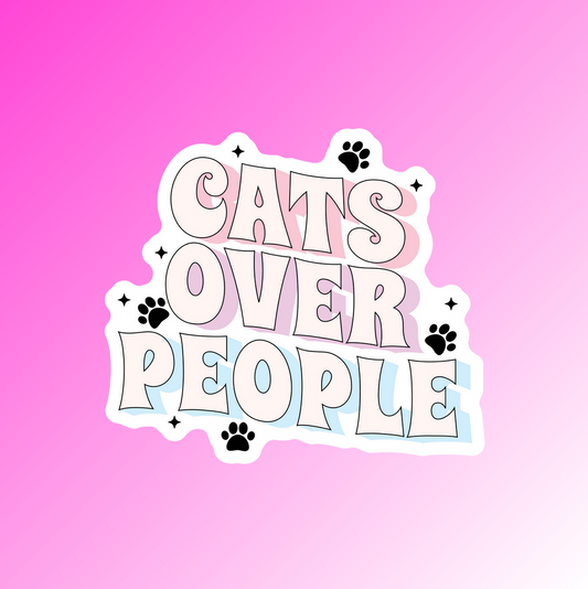 CATS OVER PEOPLE - STICKER