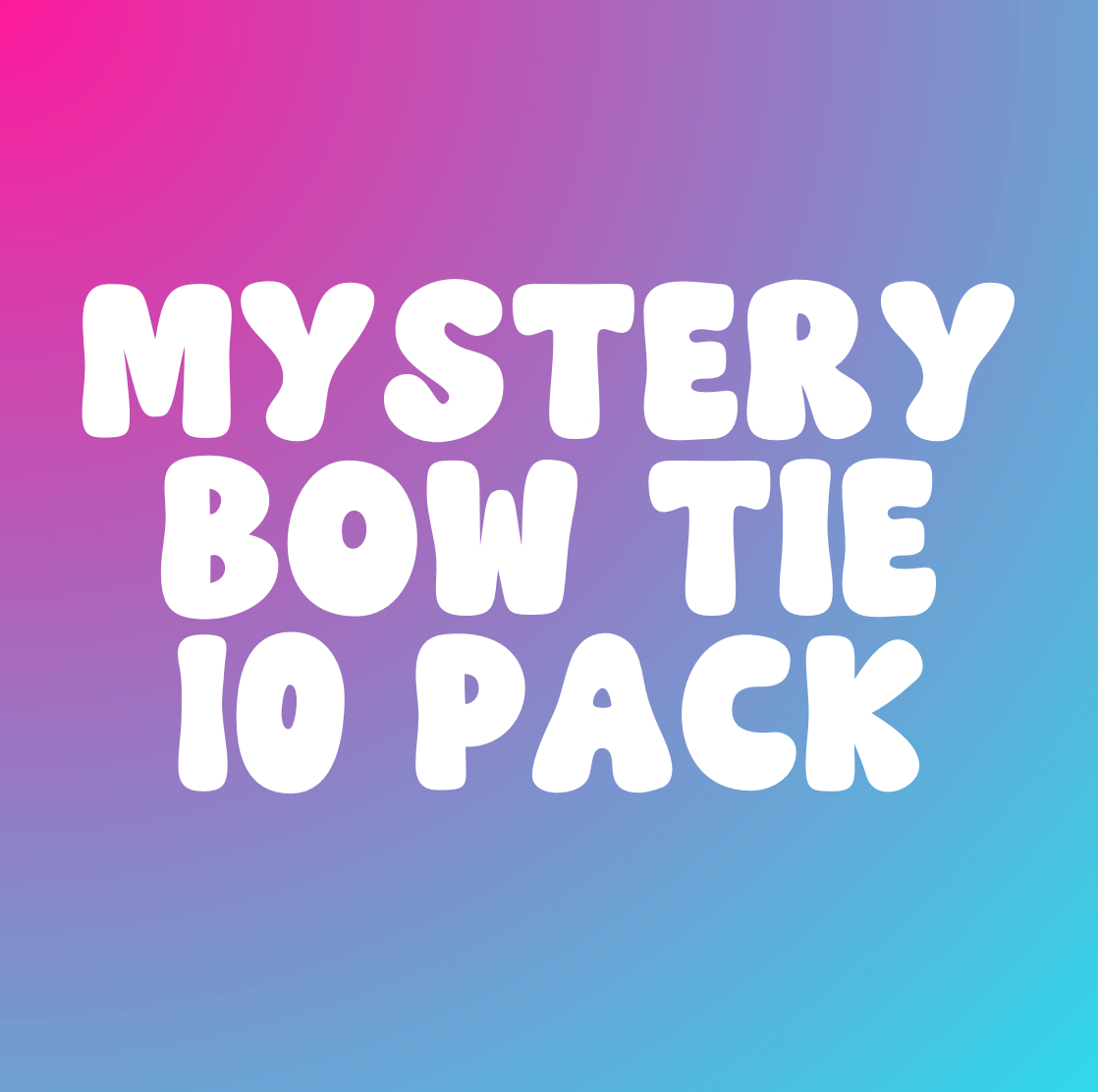 MYSTERY 10 PACK OF (ELASTIC) BOW TIES