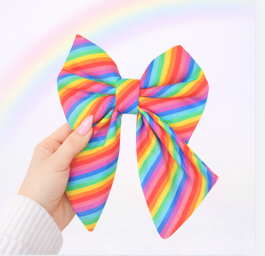RAINBOW STRIPE - SAILOR BOW