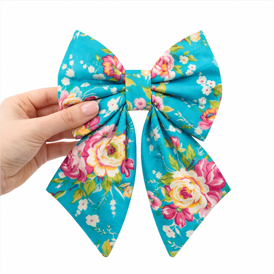 TEAL FLORAL (limited edition) - SAILOR BOW