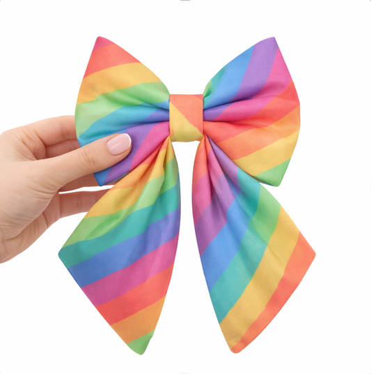 RAINBOW DIAGONAL STRIPES (limited edition) - SAILOR BOW