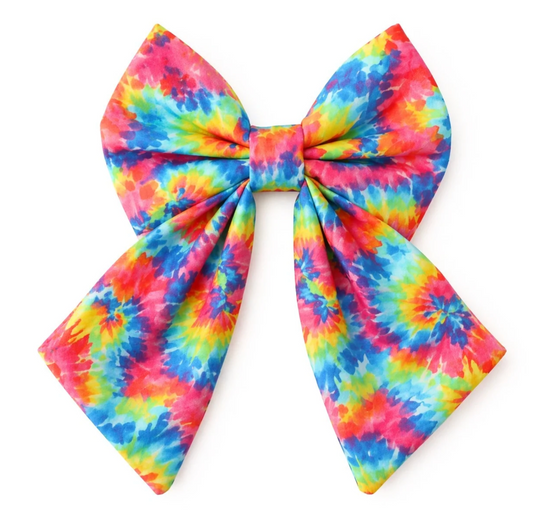 RAINBOW TIE DYE - SAILOR BOW