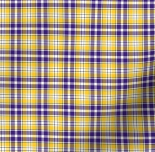 PRE ORDER YELLOW & PUPRLE PLAID - DAPPER DEXTER DOG BOW TIE