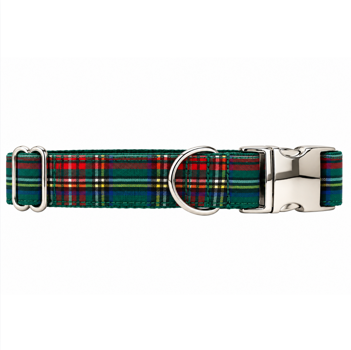 GREEN TARTAN PLAID - DOG COLLAR