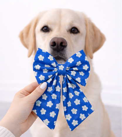 BLUE WITH FLOWERS - SAILOR BOW