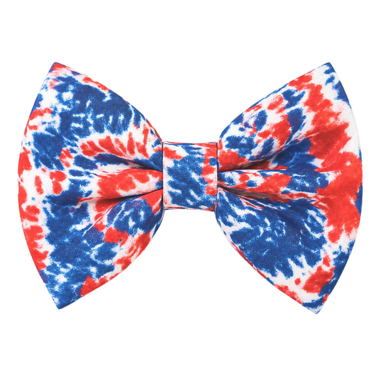 RWB SWIRL TIE DYE - DAPPER DEXTER DOG BOW TIE