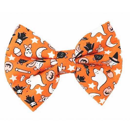 ORANGE SPOOKY CUTE- DAPPER DEXTER DOG BOW TIE