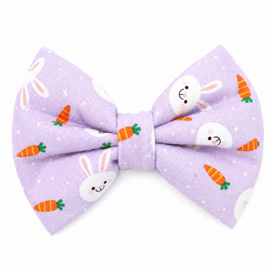LAVENDER BUNNY- DAPPER DEXTER DOG BOW TIE
