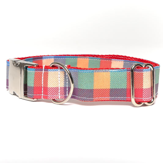 RED FALL PLAID - DOG COLLAR