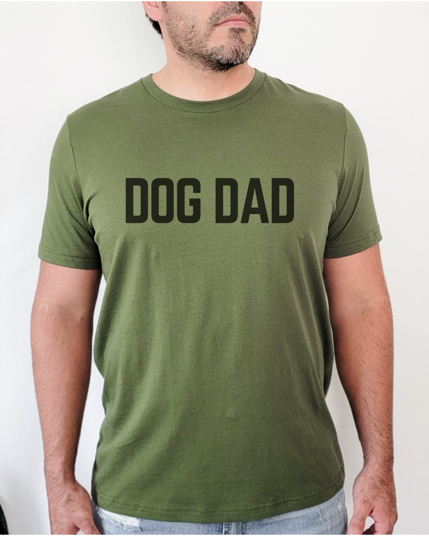 DOG DAD - MILITARY GREEN TSHIRT
