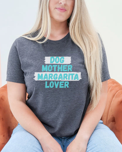 DOG MOTHER MARGARITA LOVER- CHARCOAL TSHIRT