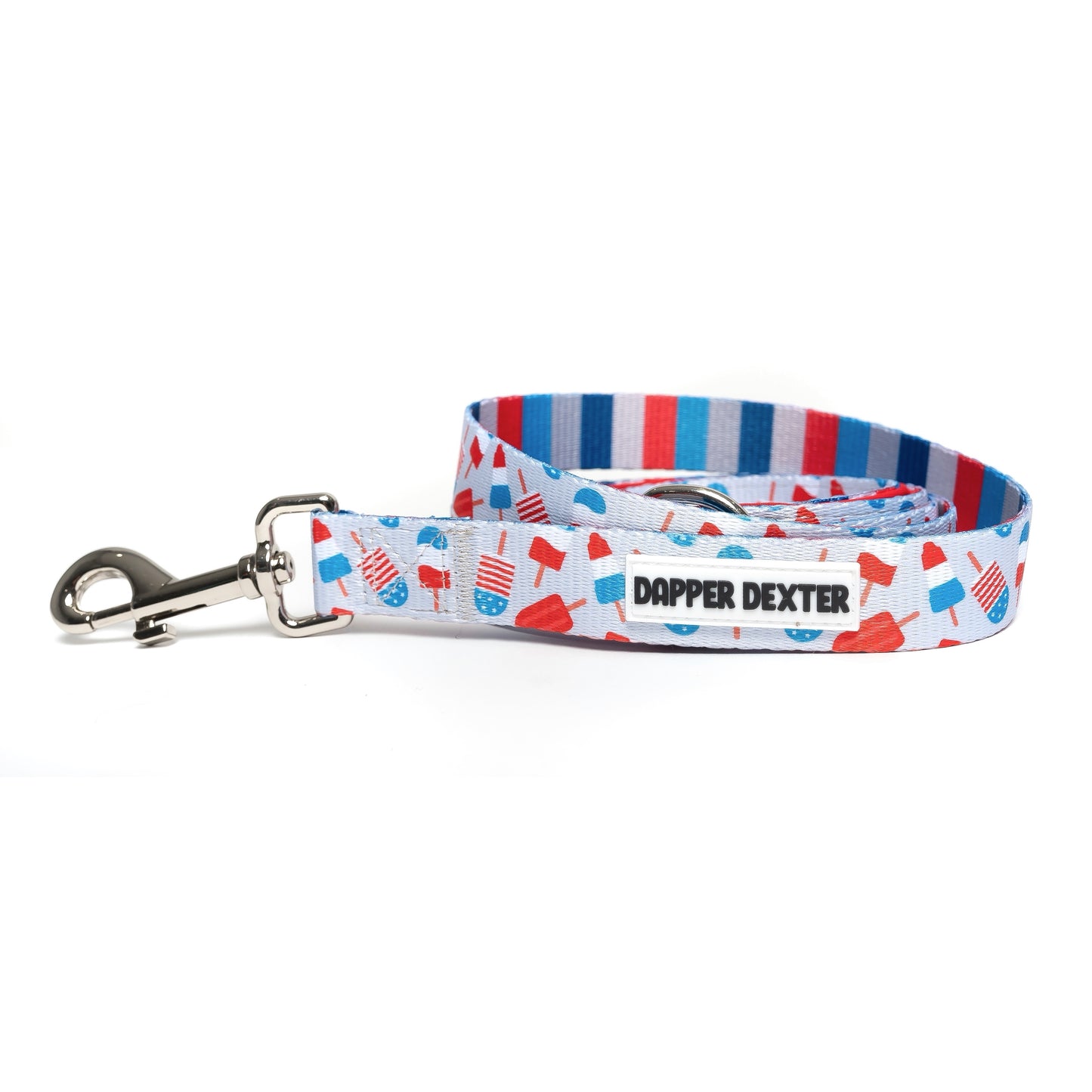 RED WHITE BLUE ICE POPS DOG LEASH