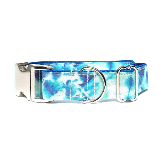 BLUE TIE DYE - DOG COLLAR