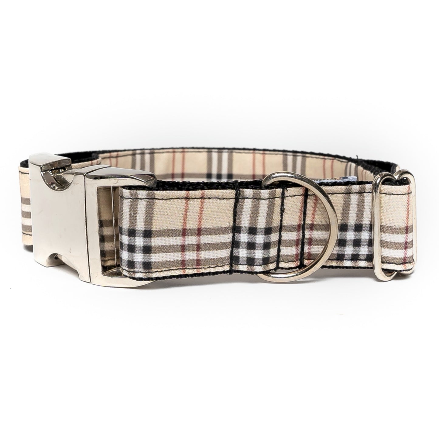 TAN BARKBERRY PLAID - DOG COLLAR